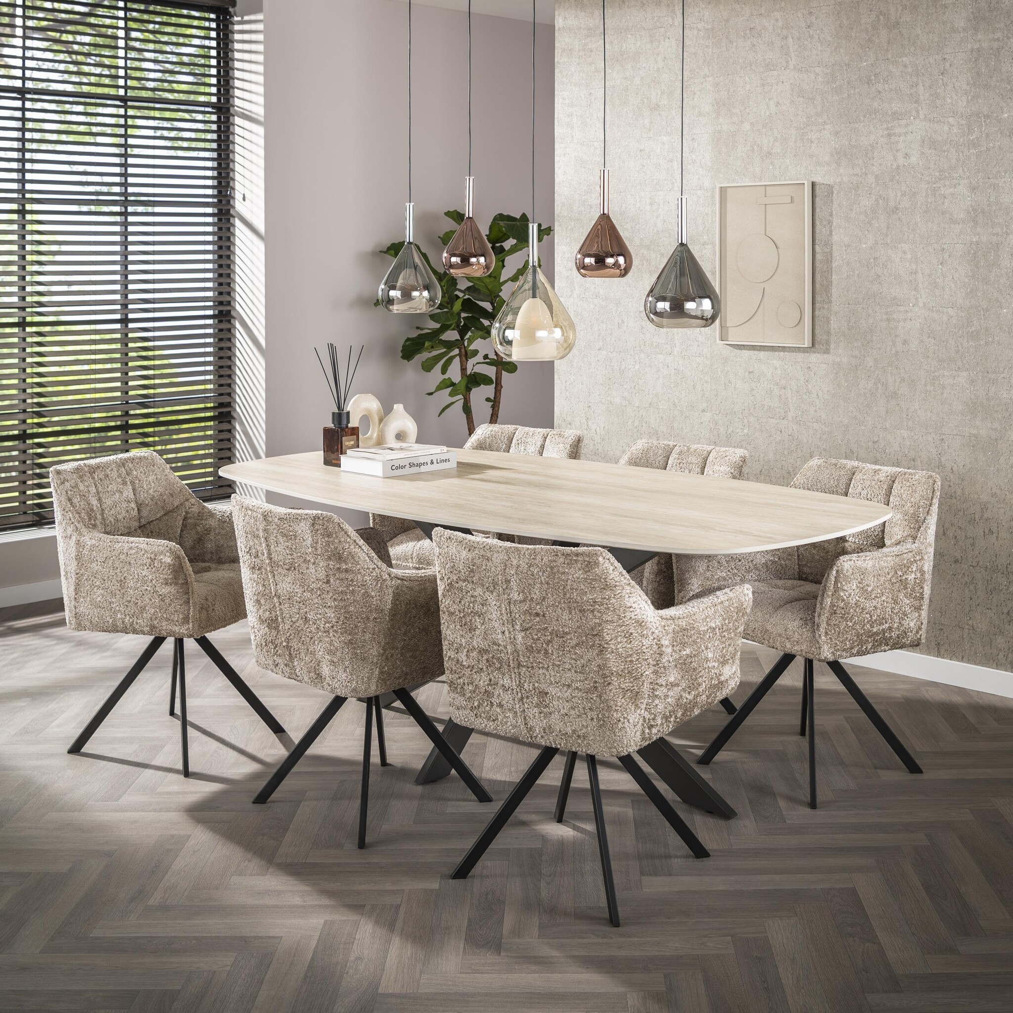 Hoyz Collection - Hanglamp Wings 5-lichts - Zwart