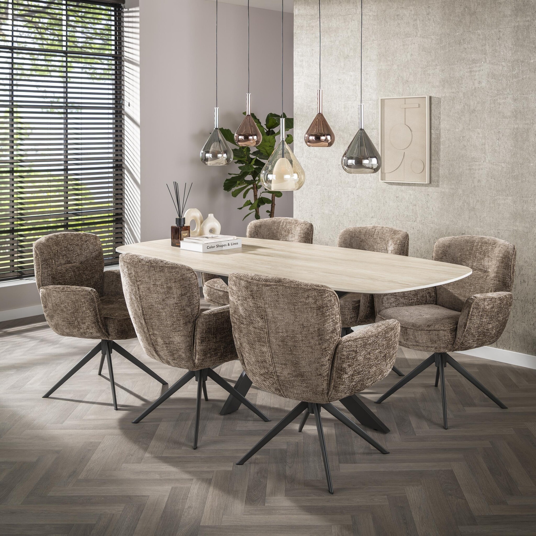 Hoyz Collection - Hanglamp Wings 5-lichts - Zwart