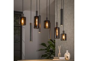 Hoyz Collection - Hanglamp Sepiora 5+4-lichts - Sienna Bruin