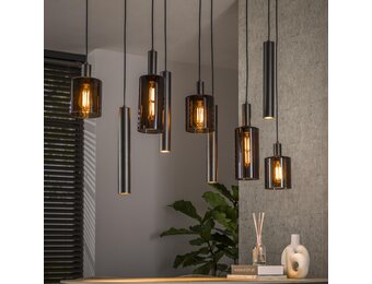 Hoyz Collection - Hanglamp Sepiora 5+4-lichts - Sienna Bruin