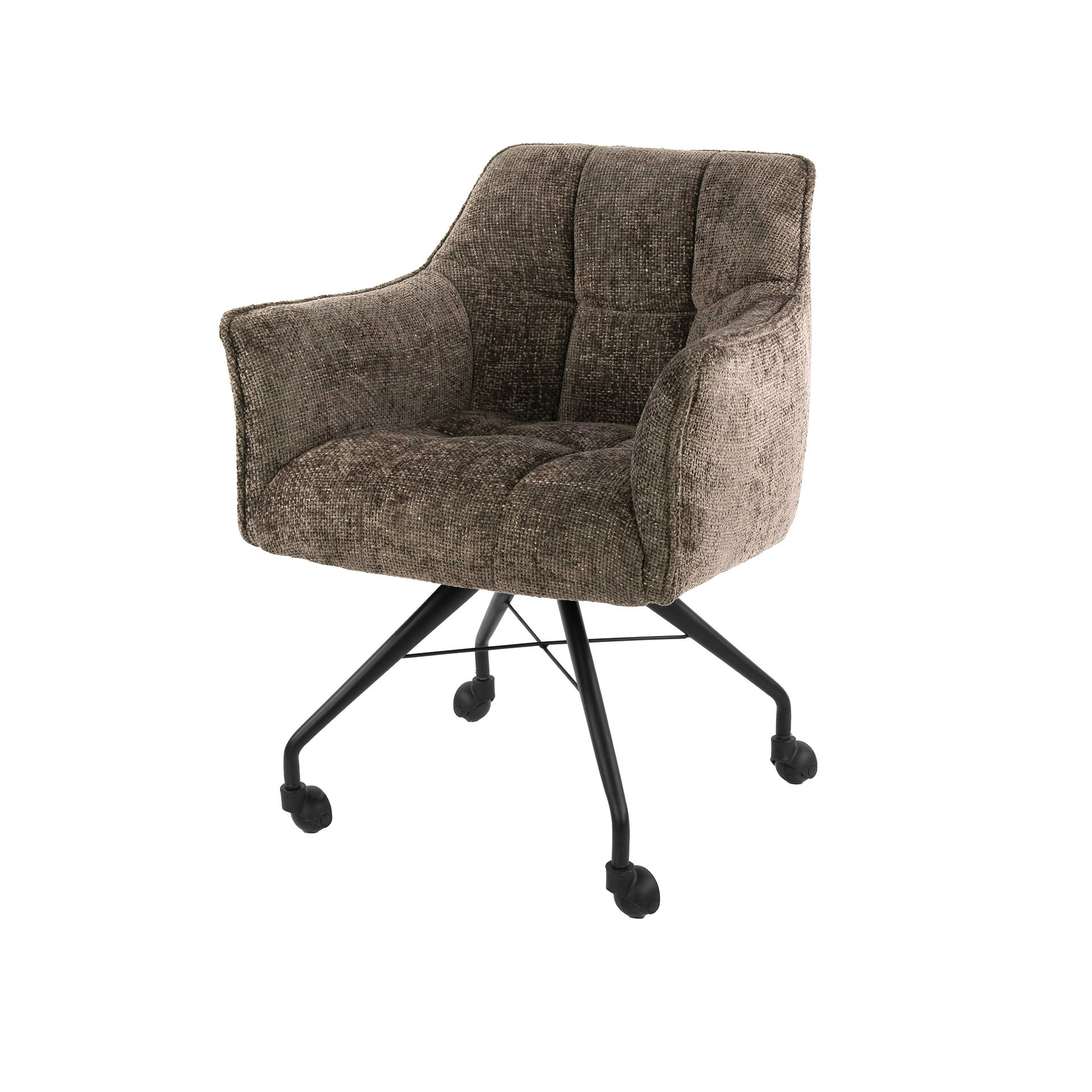 Hoyz Collection - Armstoel Raster Wieltjes Verpakt Per 2 - Hoven Taupe