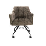 Hoyz Collection - Armstoel Raster Wieltjes Verpakt Per 2 - Hoven Taupe