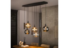 Hoyz Collection - Hanglamp Sfera Tricolore 5+4-lichts - Artic Zwart