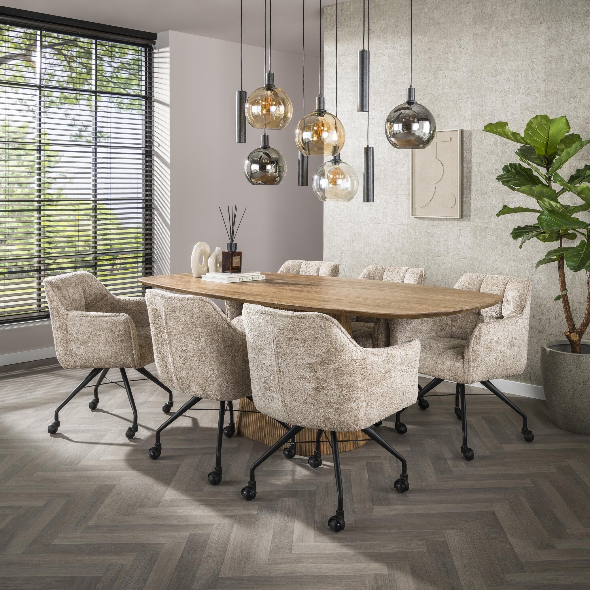 Hoyz Collection - Hanglamp Sfera Tricolore 5+4-lichts - Artic Zwart