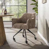 Hoyz Collection - Armstoel Raster Wieltjes Verpakt Per 2 - Hoven Champagne