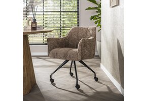 Hoyz Collection - Armstoel Raster Wieltjes Verpakt Per 2 - Hoven Champagne