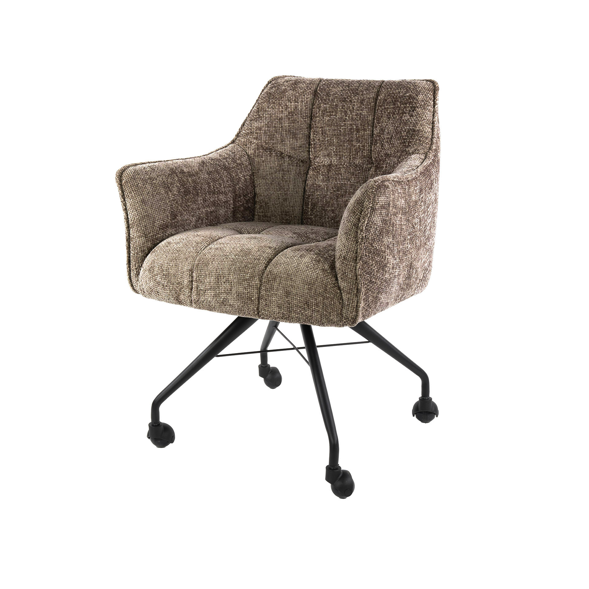 Hoyz Collection - Armstoel Raster Wieltjes Verpakt Per 2 - Hoven Champagne