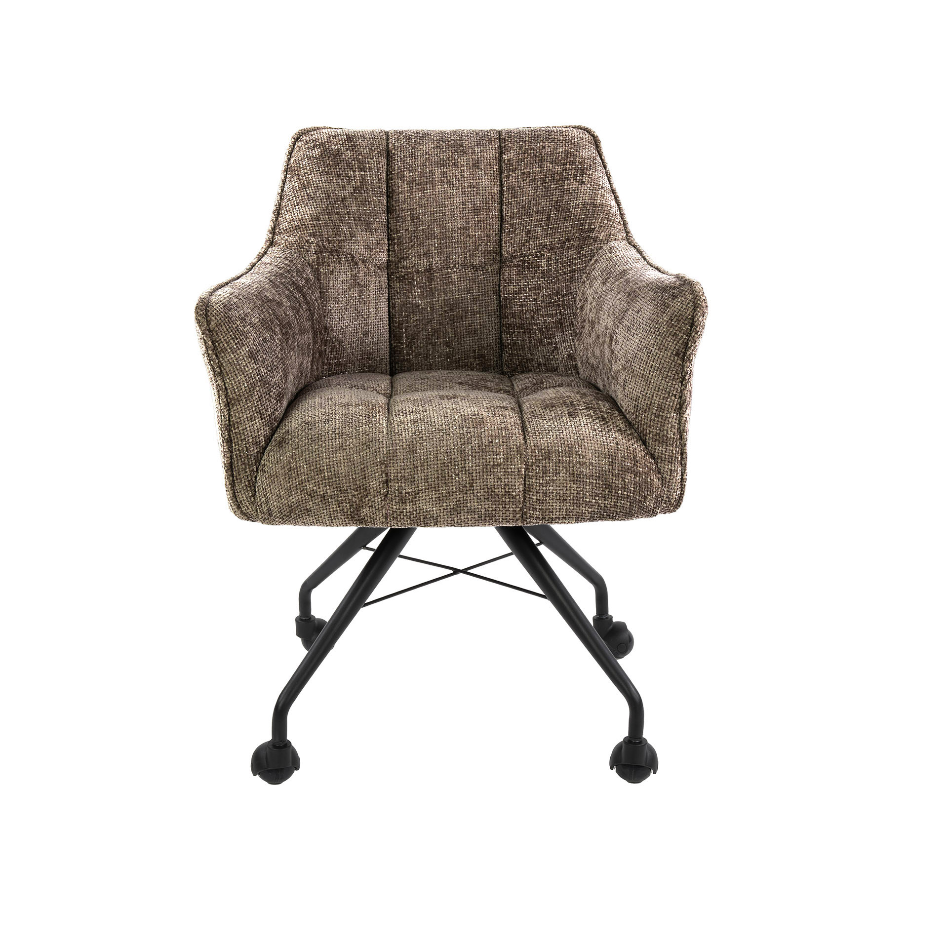 Hoyz Collection - Armstoel Raster Wieltjes Verpakt Per 2 - Hoven Champagne