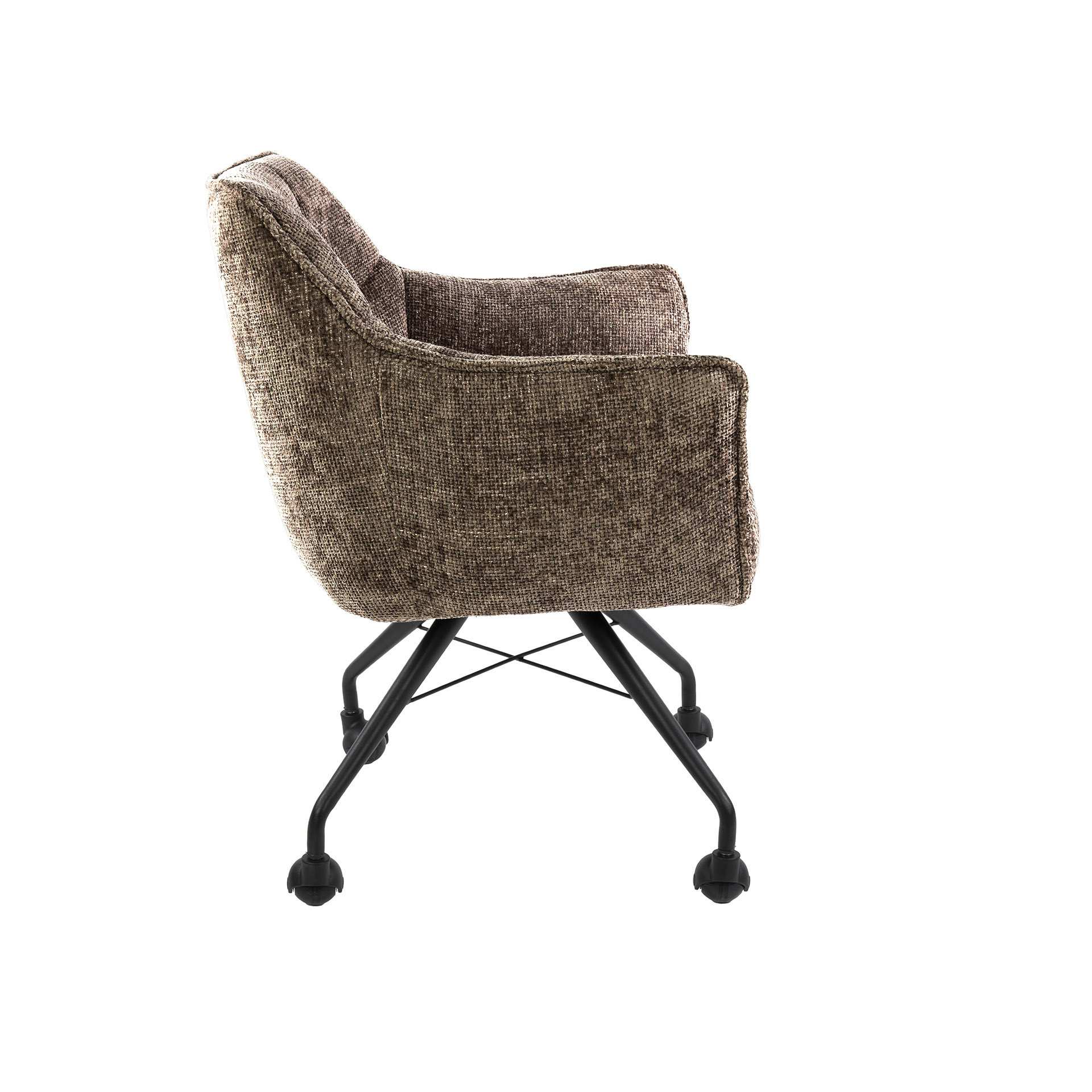 Hoyz Collection - Armstoel Raster Wieltjes Verpakt Per 2 - Hoven Champagne