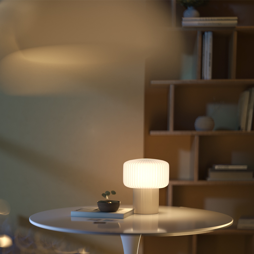 Maytoni - Tafellamp Omaggio - Beige - 16x16x19 cm