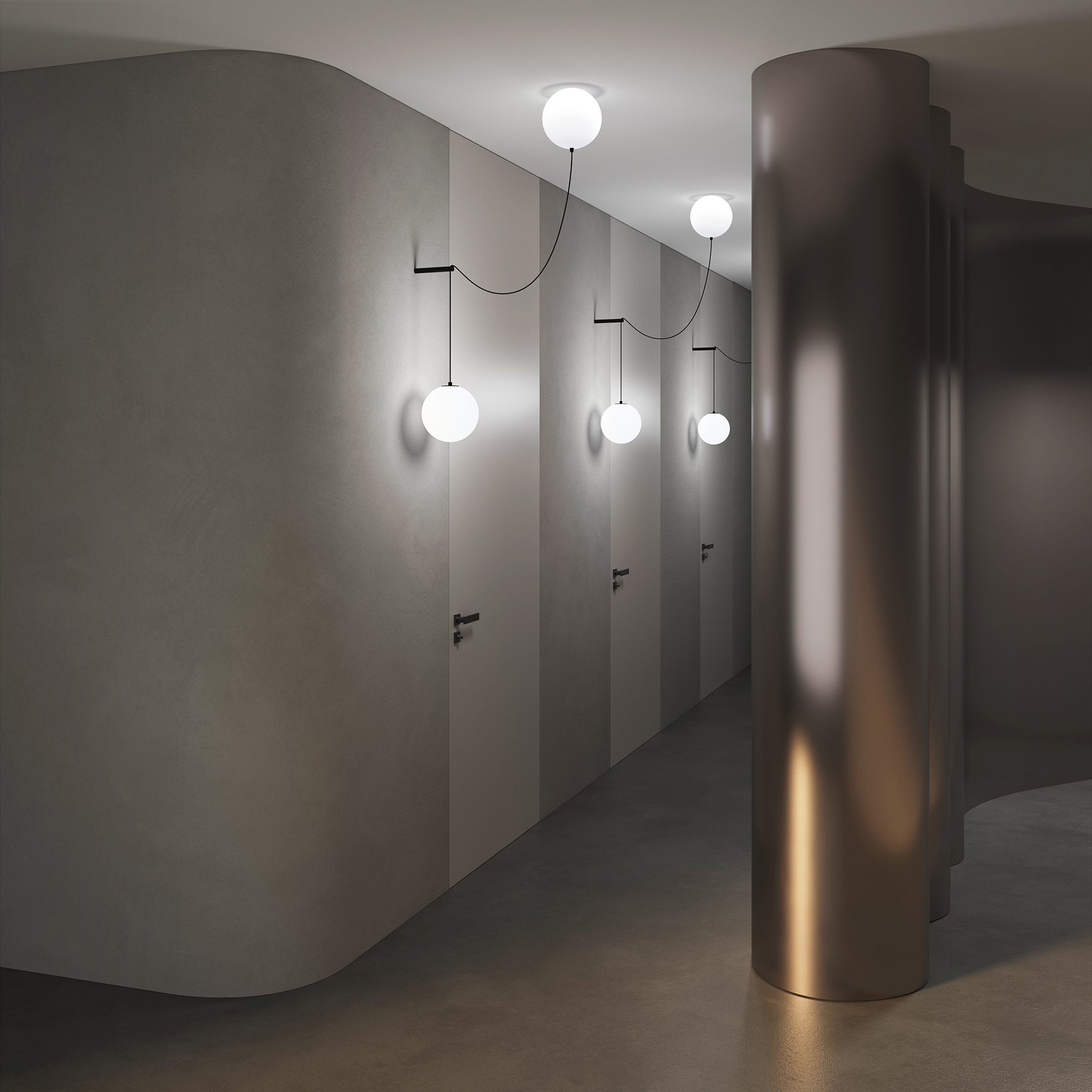 Maytoni - Hanglamp Twins - Zwart - 20x20x300 cm