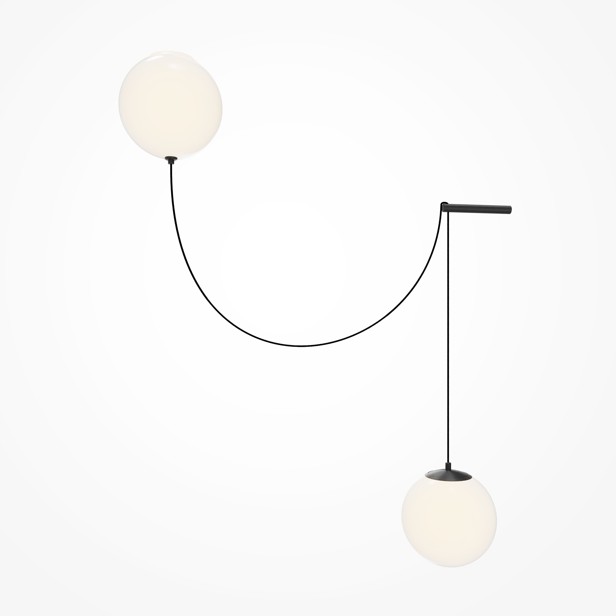 Maytoni - Hanglamp Twins - Zwart - 20x20x300 cm