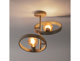 Hoyz Collection - Plafondlamp Hover 2-lichts - Beige