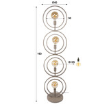 Hoyz Collection - Vloerlamp Turn Around 4-lichts - Beige