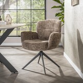 Hoyz Collection - Armstoel Forza Draaibaar - Set van 2 - Hoven Champagne