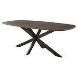 Hoyz Collection - Eettafel Bronvik Deens Ovaal 215 Cm - Brons Liquid Metal