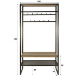 Hoyz Collection - Garderobemeubel Luno 100cm - Drift Brown