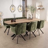 Hoyz Collection - Eetkamerbank Raster - Hoven Groen