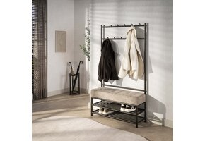 Hoyz Collection - Garderobebank Luno 6+5 Haken - Drift Brown