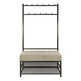 Hoyz Collection - Garderobebank Luno 6+5 Haken - Drift Brown