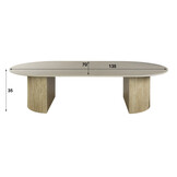 Hoyz Collection - Salontafel Romano Arch 135cm - Keramiek Travertin