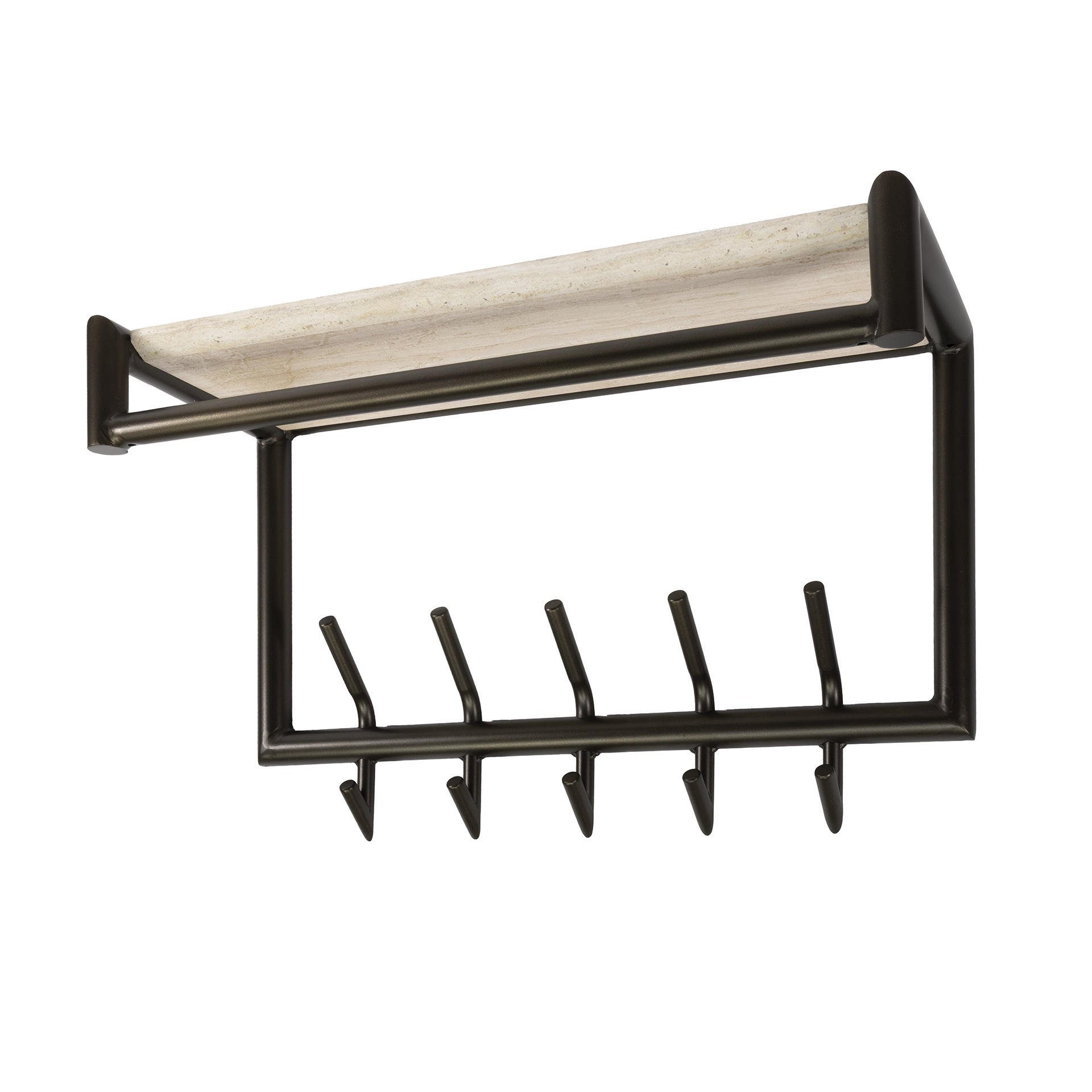 Hoyz Collection - Kapstok Terra 2x5 Haken 65cm - Melamine Travertine