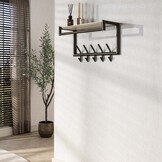 Hoyz Collection - Kapstok Terra 2x5 Haken 65cm - Melamine Travertine