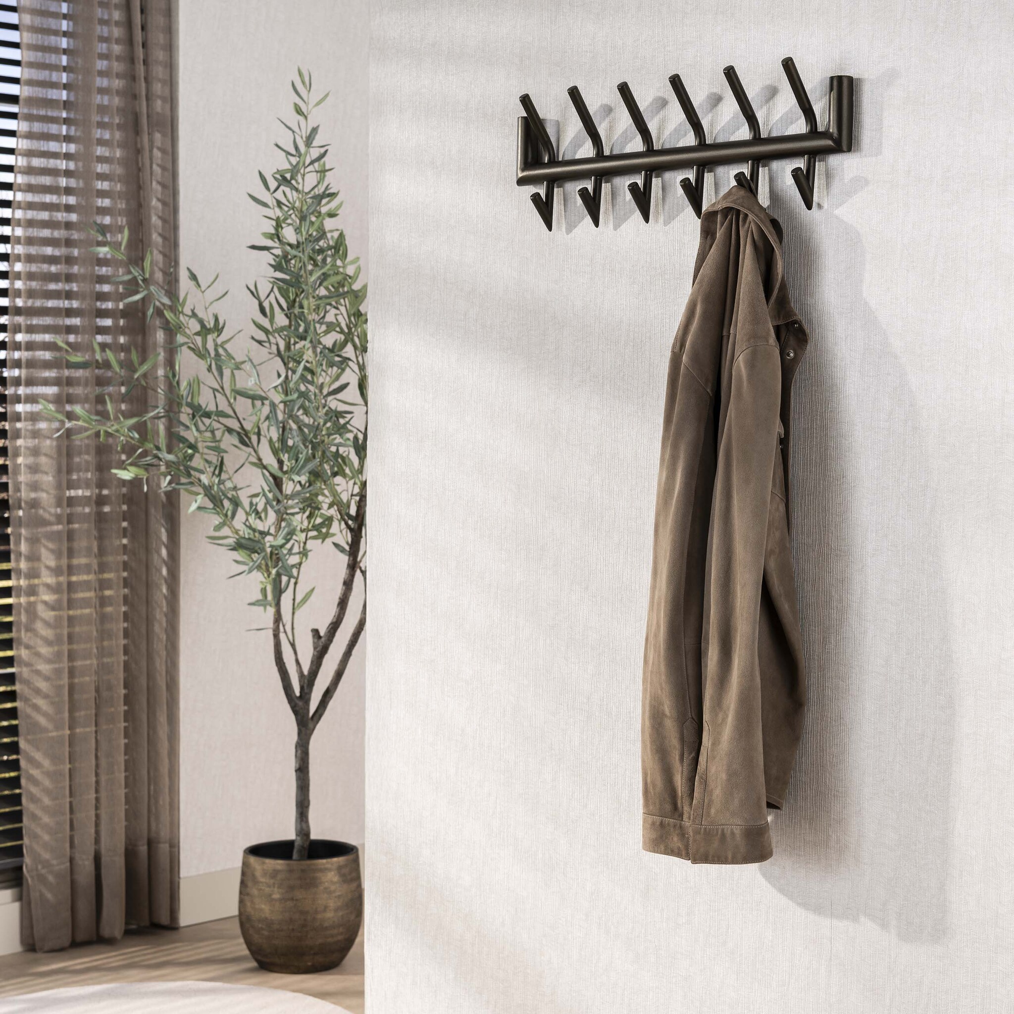 Hoyz Collection - Kapstok Tubo 2x6 Haken - Drift Brown