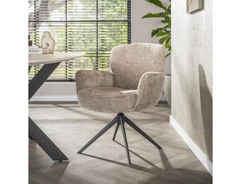 Hoyz Collection - Armstoel Forza Draaibaar - Set van 2 - Hoven Zand