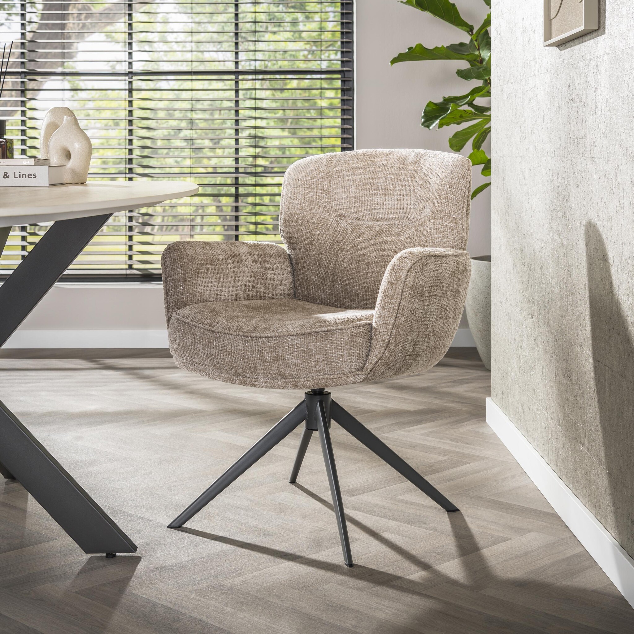 Hoyz Collection - Armstoel Forza Draaibaar - Set van 2 - Hoven Zand