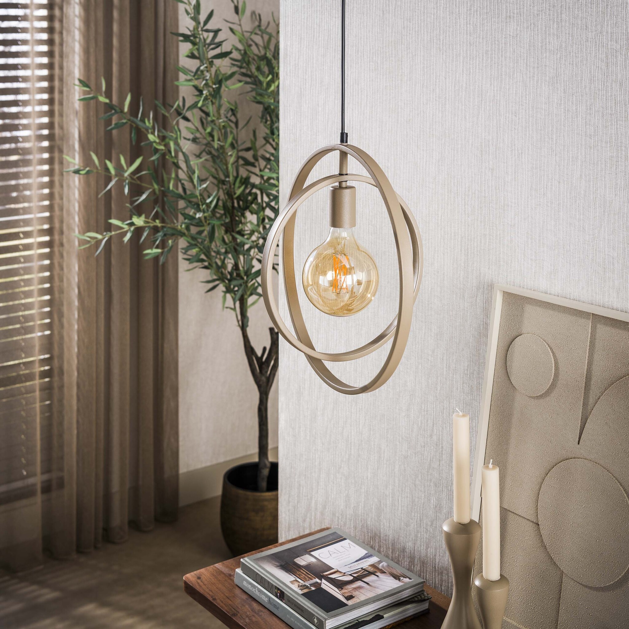 Hoyz Collection - Hanglamp Turn Around 1-lichts - Beige