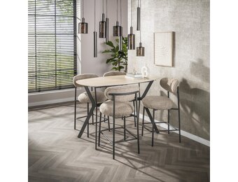 Hoyz Collection - Bartafel Romano Deens Ovaal 140cm - Keramiek Travertin