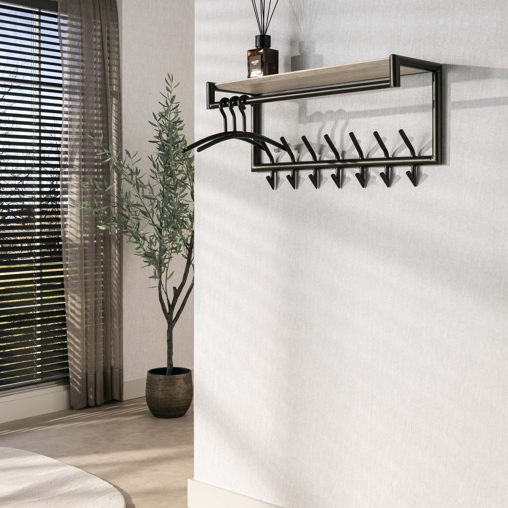 Hoyz Collection - Kapstok Terra 2x7 Haken - Melamine Travertine