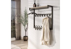 Hoyz Collection - Kapstok Terra Hoog 3x7 Haken - Melamine Travertine