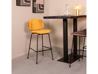 LABEL51 Barkruk Bello - Okergeel - 46x53x105 cm