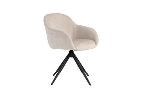 LABEL51 Eetkamerstoel Fiby - Naturel - 60x80x62 cm - Set van 2