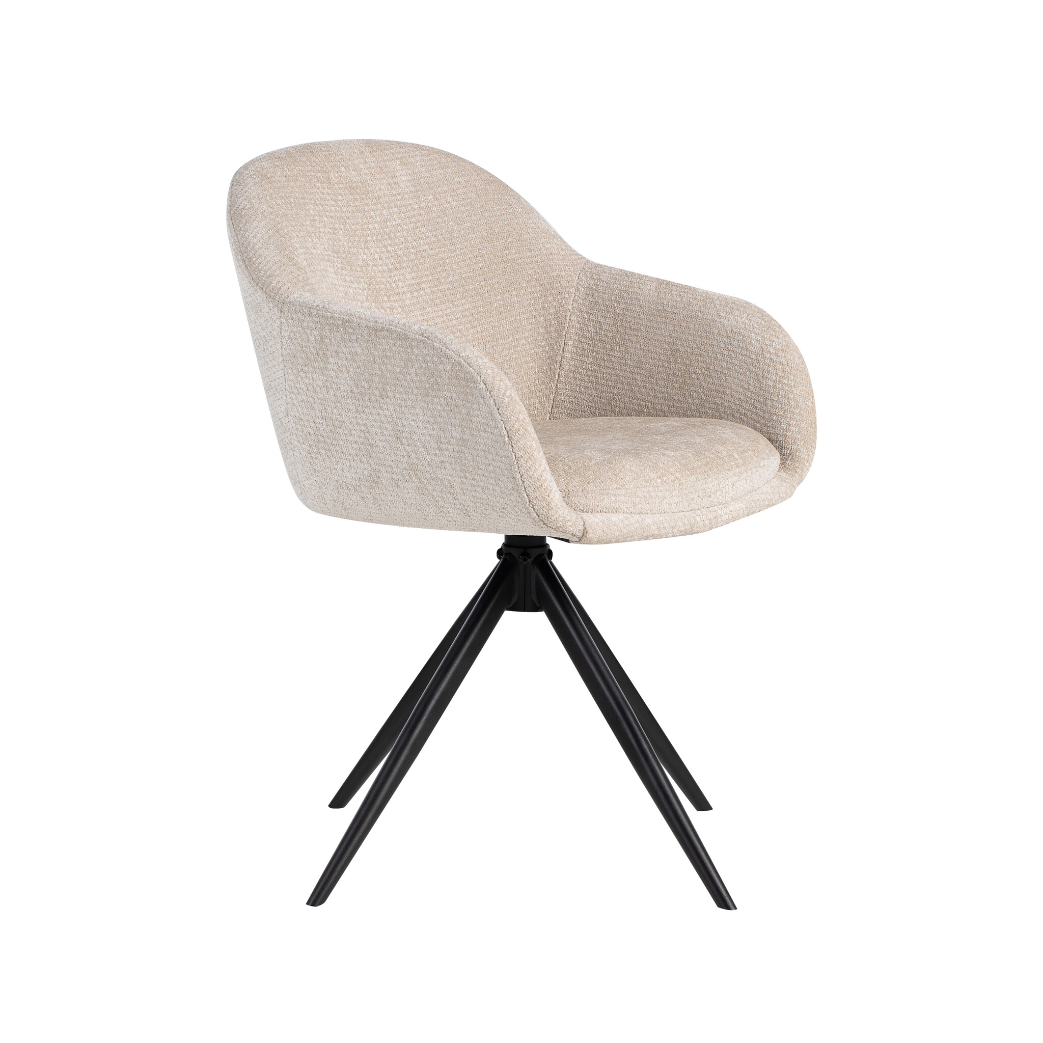 LABEL51 Eetkamerstoel Fiby - Naturel - 60x80x62 cm - Set van 2