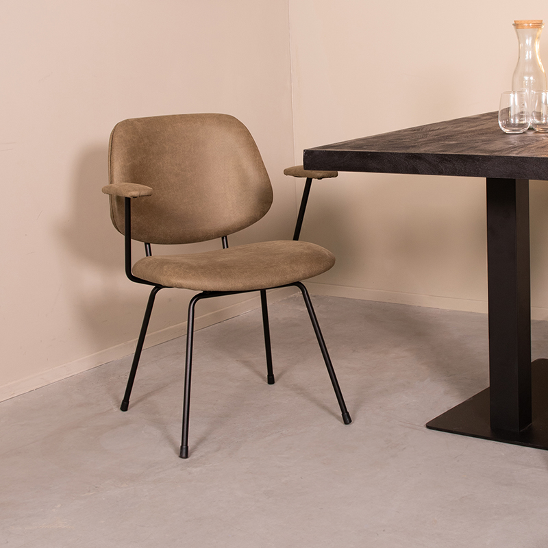 LABEL51 - Eetkamerstoel Rivano - Moss - 58x62x83cm - Set van 2