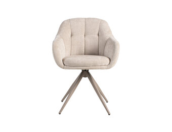 LABEL51 Eetkamerstoel Esma - Naturel - 50x80x62 cm - Set van 2