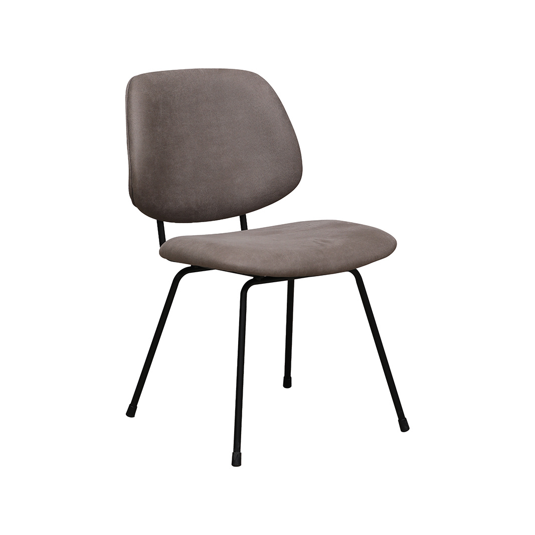 LABEL51 Eetkamerstoel Bello - Taupe - 47x82x58 cm - Set van 2