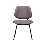 LABEL51 - Eetkamerstoel Bello - Taupe - 58x47x82cm - Set van 2