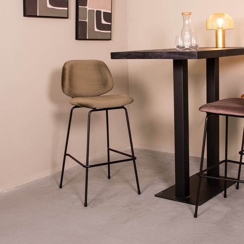 LABEL51 Barkruk Bello - Hunter - 46x53x105 cm