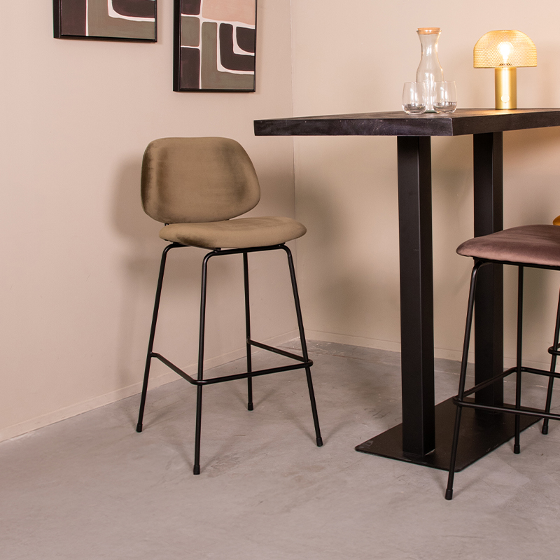 LABEL51 Barkruk Bello - Hunter - 46x53x105 cm