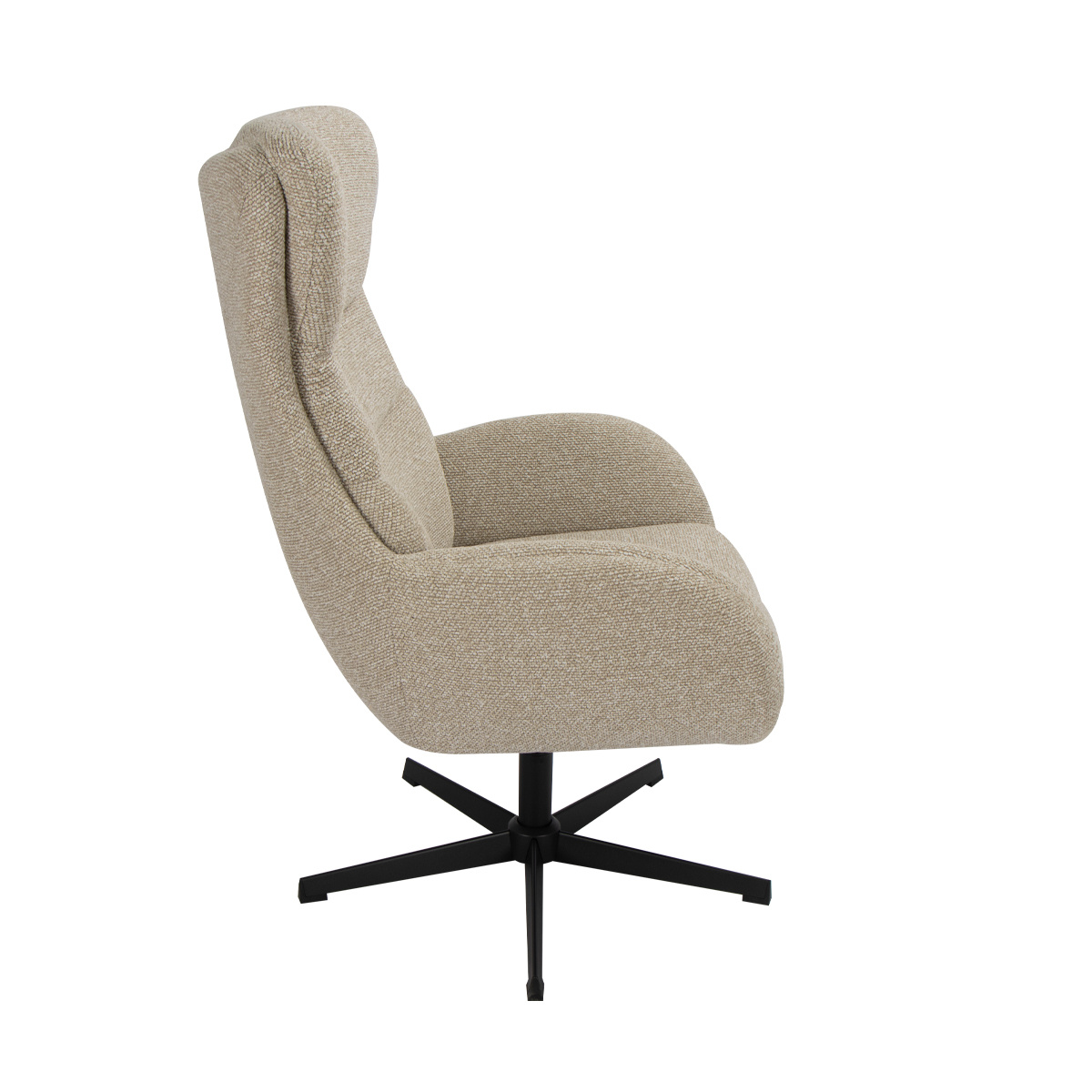 LABEL51 Fauteuil Malmo - Naturel - Incl. Hocker - 75x82x108 cm