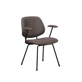 LABEL51 Eetkamerstoel Rivano - Taupe - 62x82x58 cm - Set van 2