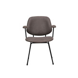 LABEL51 Eetkamerstoel Rivano - Taupe - 62x82x58 cm - Set van 2