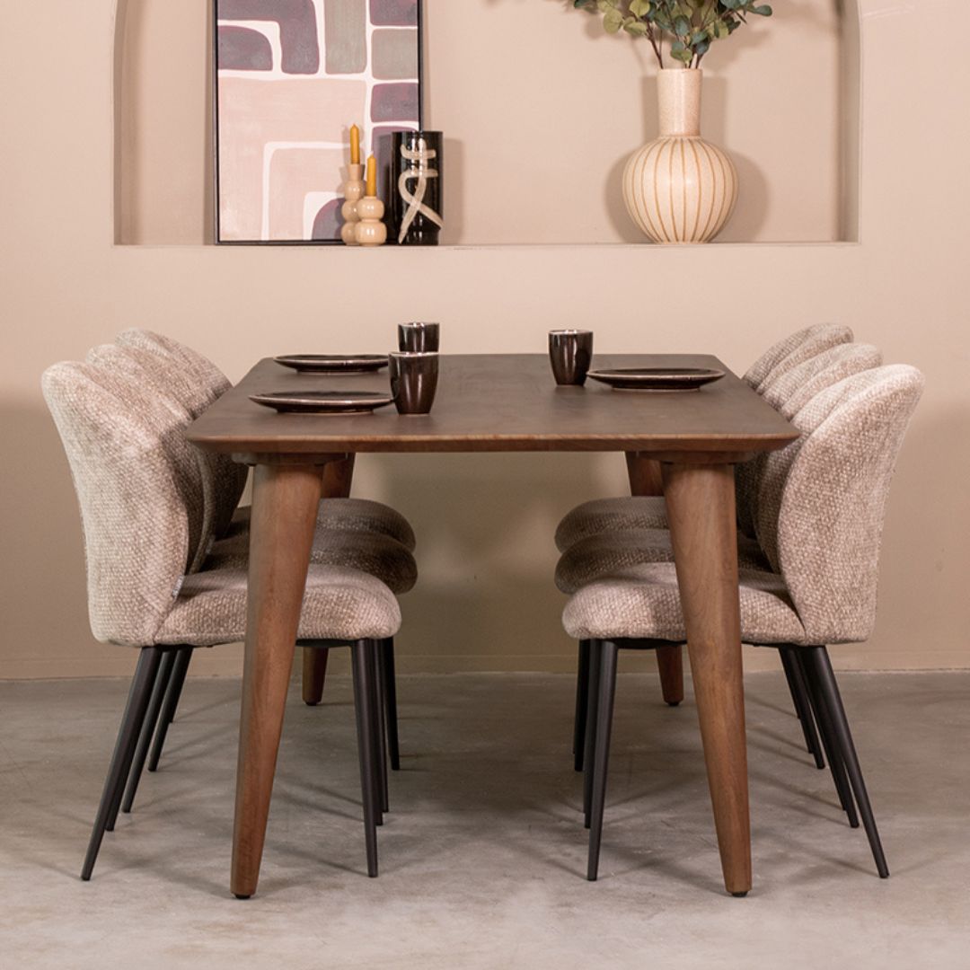 LABEL51 - Eetkamertafel Fly - Bruin - 90x160x76cm