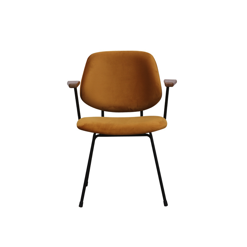 LABEL51 - Eetkamerstoel Gastron - Oker - 58x62x82cm - Set van 2