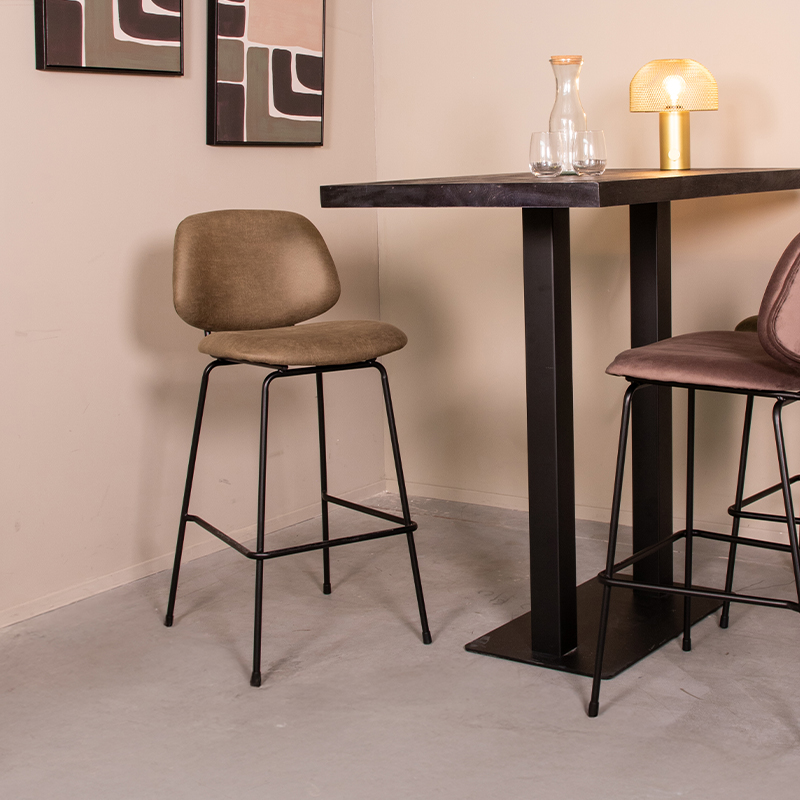 LABEL51 Barkruk Bello - Moss Green - 46x53x105 cm