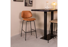 LABEL51 Barkruk Bello - Cognac - 46x53x105 cm